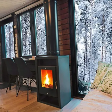 Borealis Village 1 With A Nature View, Fireplace, Sauna, Kitchen בית נופש